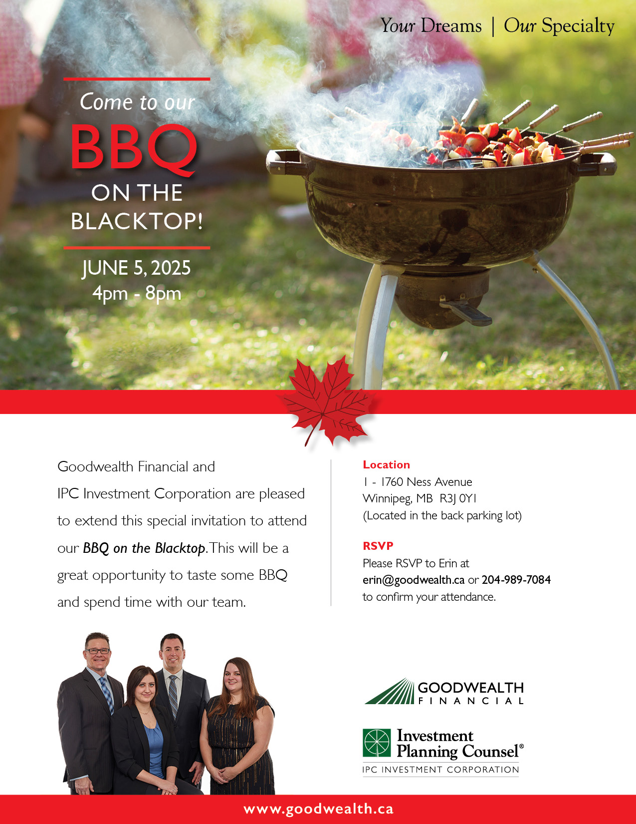 BBQ on the Blacktop - June 5, 2025 - Call Us to RSVP